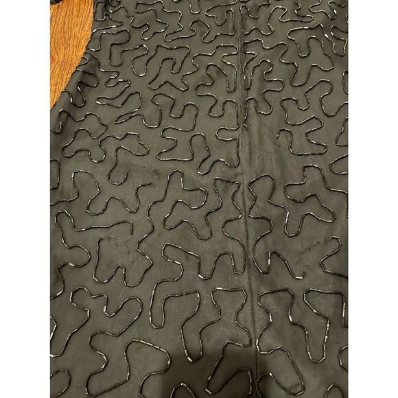 Vintage 80s Denise Elle Black Beaded Dress, size petite S - GUC - Picture 6 of 8